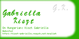 gabriella kiszt business card